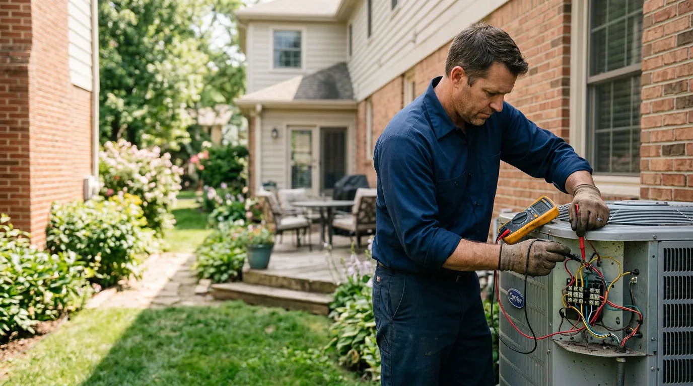 HVAC technician working near South Hutchinson, KS